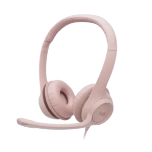 audifonos con microfono logitech h390 rosado usb control integrado