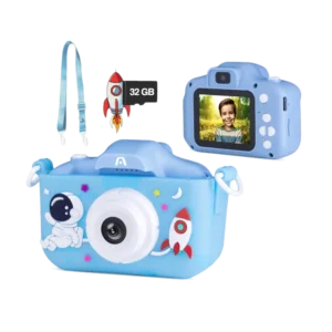cámara digital magic pix 81 hd 1080 40mp usb lente dual para niños microfono integrado azul