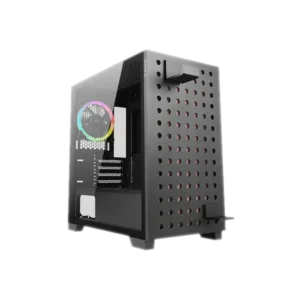 case azza elise 140 gaming micro torre negro atx 2 x usb paneles laterales vidrio templado