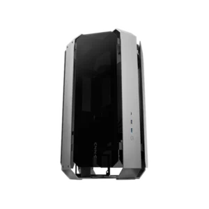 case azza opus 809 gaming tower negro exterior interior gris espacial atx 3 x usb paneles laterales vidrio templado