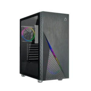 case azza zeno gaming mid tower negro atx 3 x usb paneles laterales vidrio templado