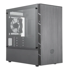 case cooler master box mb400l gaming mini tower negro atx 2 x usb panel lateral vidrio templado