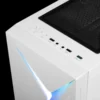 case gamdias argus e4 elite gaming mid tower blanco atx 3 x usb panel izquierdo de vidrio templado