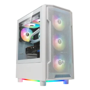 case gamdias athena m6 lite gaming mid tower atx blanco 3 x usb panel frontal malla panel vidrio templado