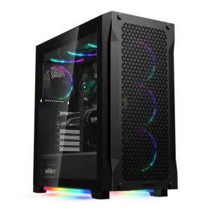 case gamdias athena p1 gaming mid tower negro atx 2 x usb panel frontal malla panel lateral vidrio templado