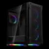 case gamdias athena p1 gaming mid tower negro atx 2 x usb panel frontal malla panel lateral vidrio templado