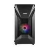 case gamdias athenea e1 elite gaming mid tower atx negro 3 x usb panel frontal de malla vengana de vidrio templado liso