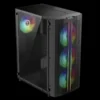 case gamdias aura cg3 elite gaming mid tower negro 3 x usb panel frontal de malla de vidrio templado