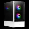 case gamdias talos e3 gaming mid tower blanco atx 3 x usb panel frontal y lateral vidrio templado