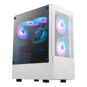 case gamdias talos e3 mesh gaming mid tower blanco atx 3 x usb panel lateral vidrio templado