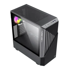 case gamemax contac coc br gaming mid tower negro rojo atx 2 x usb panel vidrio templado