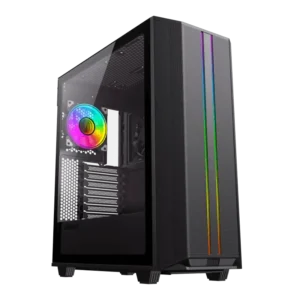 case gamemax precision 2 bk gaming mid tower negro atx 3 x usb panel frontal de malla