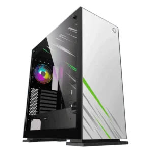case gamemax vega pro wh gaming full tower blanco atx 4 x usb laterales doble vidrio templado