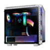 case xpg battlecruiser gaming mid torre blanco atx 2 x usb paneles laterales vidrio templado panel frontal magnético