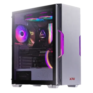 case xpg starker gaming mid tower blanco atx 2 x usb paneles laterales vidrio templado