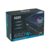 fuente de poder azza gaming 650w argb atx 12v 80 plus bronze 100 240v led negro
