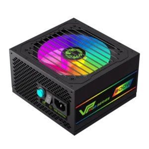 fuente de poder gamemax gaming 800w vp 800 rgb bronze atx 12v iluminación led modular negro