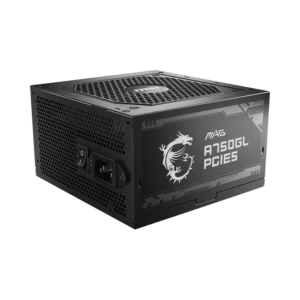 fuente de poder msi gaming 750w mag a750gl atx pfc 100 240v full modular 80 plus gold sata negro
