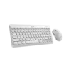 kit teclado mouse genius luxemate q8000 dpi 1600 3 botones inalámbrico teclas redondas español receptor usb blanco