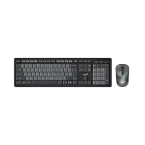 kit teclado mouse genius smart km 8200 dpi 1200 3 botones inalámbrico ai copilot multimedia 2 teclas de colores gris