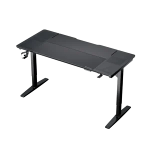 mesa aerocool lab x black 170 x 75cm altura regulable electrica alfombrilla para mouse cristal templado negro