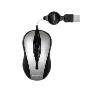 mouse argom ms08 1000dpi 3 botones usb retractable gris