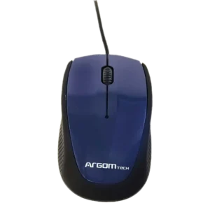 mouse argom ms14 800dpi 3 botones usb diseño ergonómico 3d azul