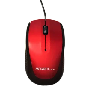 mouse argom ms14 800dpi 3 botones usb diseño ergonómico 3d rojo