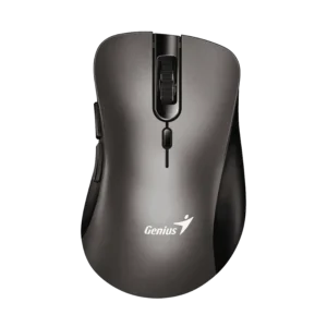 mouse genius ergo 8100s 1600dpi 6 botones inalámbrico reposapulgar reposadedos plug & play gris plata