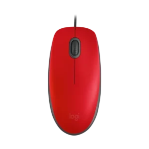 mouse logitech m110 1000dpi usb 3 botones rueda de desplazamiento rojo