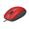 mouse logitech m110 1000dpi usb 3 botones rueda de desplazamiento rojo
