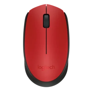 mouse logitech m170 1000dpi inalámbrico 3 botones rueda de desplazamiento rojo