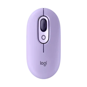 mouse logitech pop emoji 1000dpi inalámbrico 4 botones multidispositivo violeta