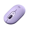mouse logitech pop emoji 1000dpi inalámbrico 4 botones multidispositivo violeta