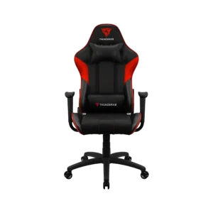 silla aerocool gaming thunderx3 ec3 ergonomica reclinable base de acero air tech negro y rojo