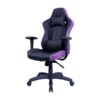 silla cooler master gaming caliber e1 ergonomica ajuste de inclinancion reposacabezas negro y morado