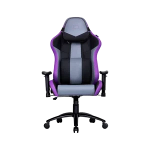 silla cooler master gaming caliber r3 ergonomica soporte lumbar reclinancion 180° reposabrazos negro y morado