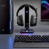 soporte para audifonos corsair st100 rgb 3.5mm usb