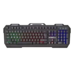 teclado argom gaming combat kb56 inglés luz rgb usb plug & play estructura metálica negro