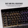 teclado corsair gaming k55 pro español rgb usb 110 teclas resistente a derrames negro
