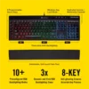 teclado corsair gaming k55 pro español rgb usb 110 teclas resistente a derrames negro