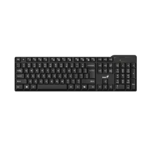 teclado genius 7100x español inalámbrico multimedia resistente a derrames negro