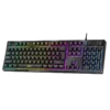 teclado genius gaming scorpion k7 plus español rgb led usb antiderrame pane de control volúmen negro