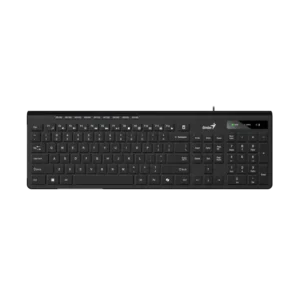teclado genius slimstar 230ii español usb multimedia base diseño ergonómico negro