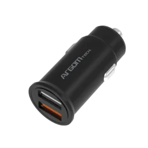 cargador argom rapido para auto 3 usb 6a 5v led encendido negro (copy)