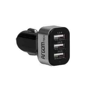 cargador argom para auto 1a usb 2.0 indicador led negro (copy)