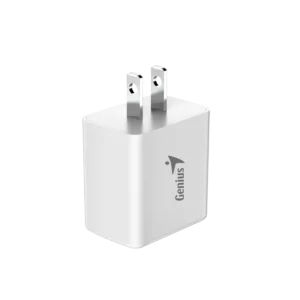 cargador genius rapido de pared pd 20ac usb type c portatil blanco
