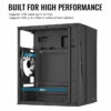 case aerocool cs 107 minitorre negro microatx rgb usb2.0 usb 3.0 panel acrilico