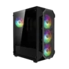 case gamdias aura gc1 elite gaming mid tower negro 3 x usb panel frontal de malla panel lateral de vidrio templado