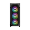 case gamdias aura gc1 elite gaming mid tower negro 3 x usb panel frontal de malla panel lateral de vidrio templado